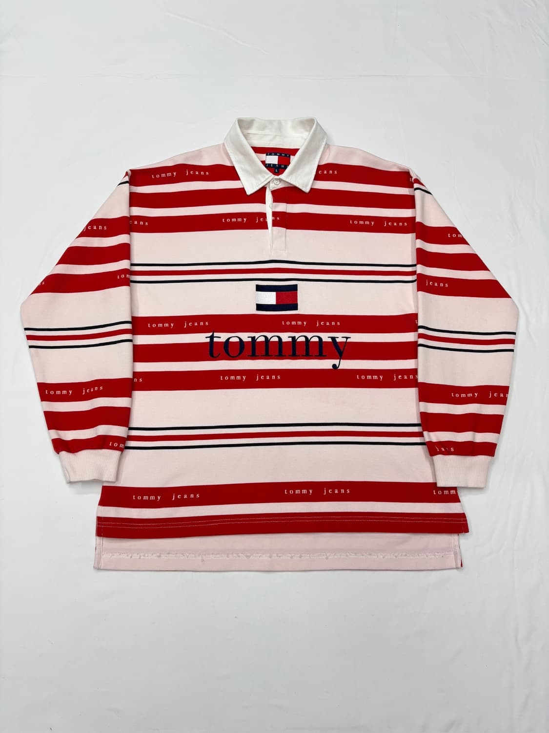 타미힐피거 올드스쿨 스트라이프 럭비티 pk 카라티 상품이미지1