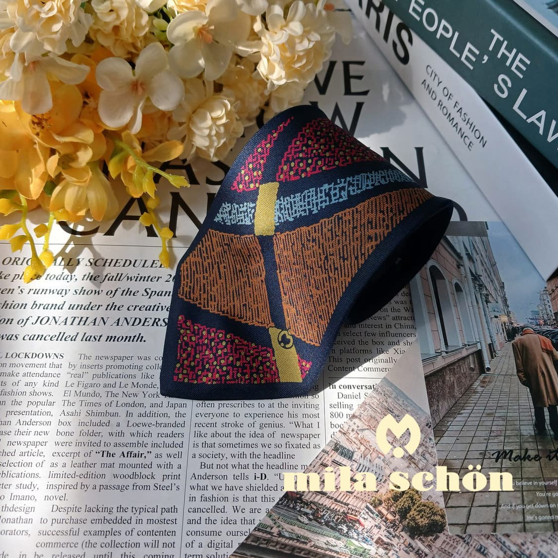 MILASCHON 밀라숀 실크 네이비 넥타이 8.7cm A등급 e806
 상품이미지2