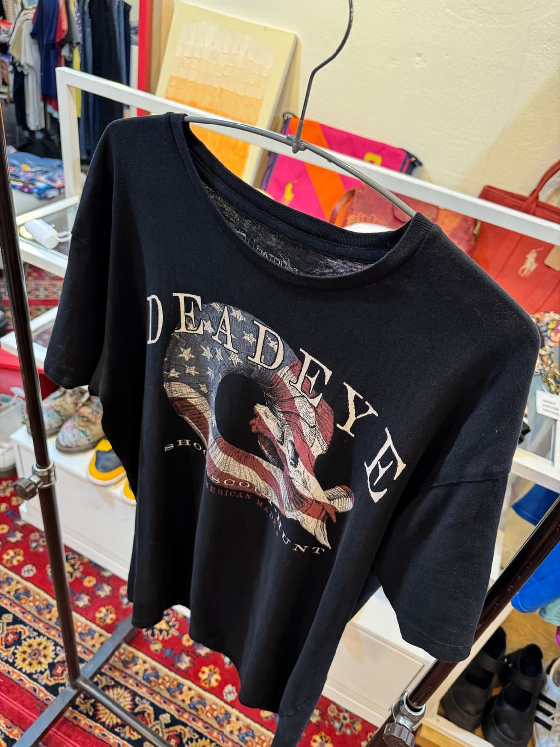 made in USA Deadeye Patriot 반팔 티셔츠 블랙 L 상품이미지6