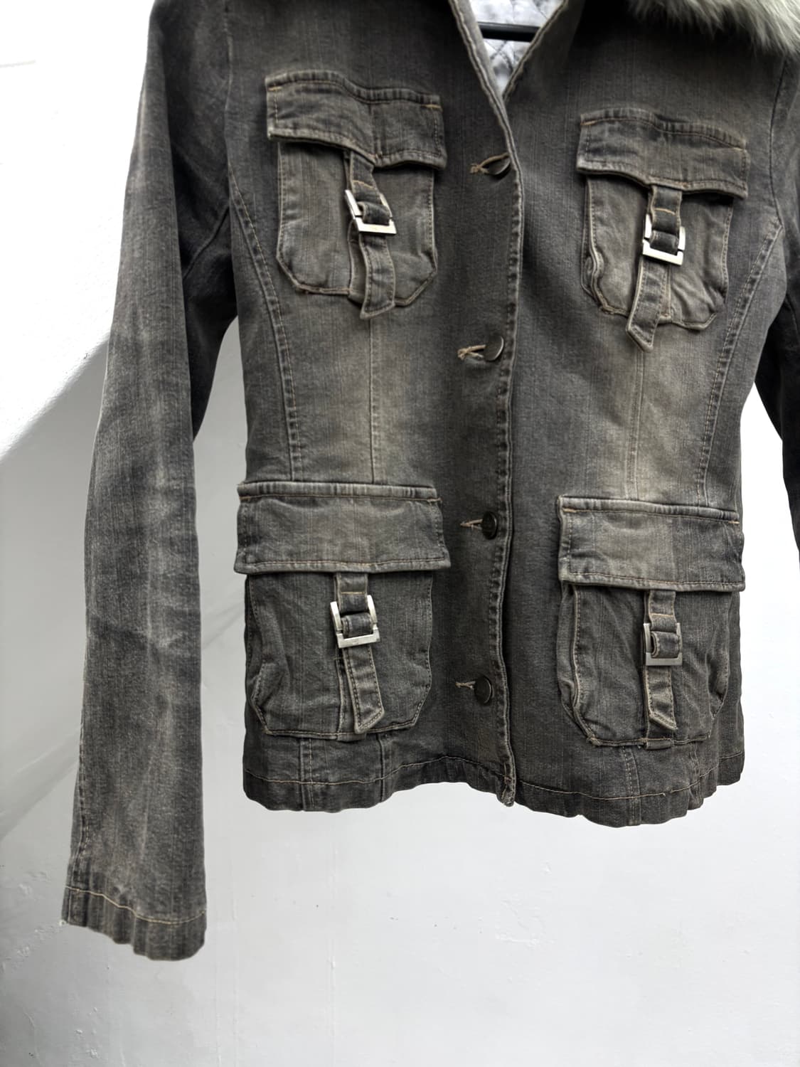 Fur trimmed denim jacket  상품이미지7