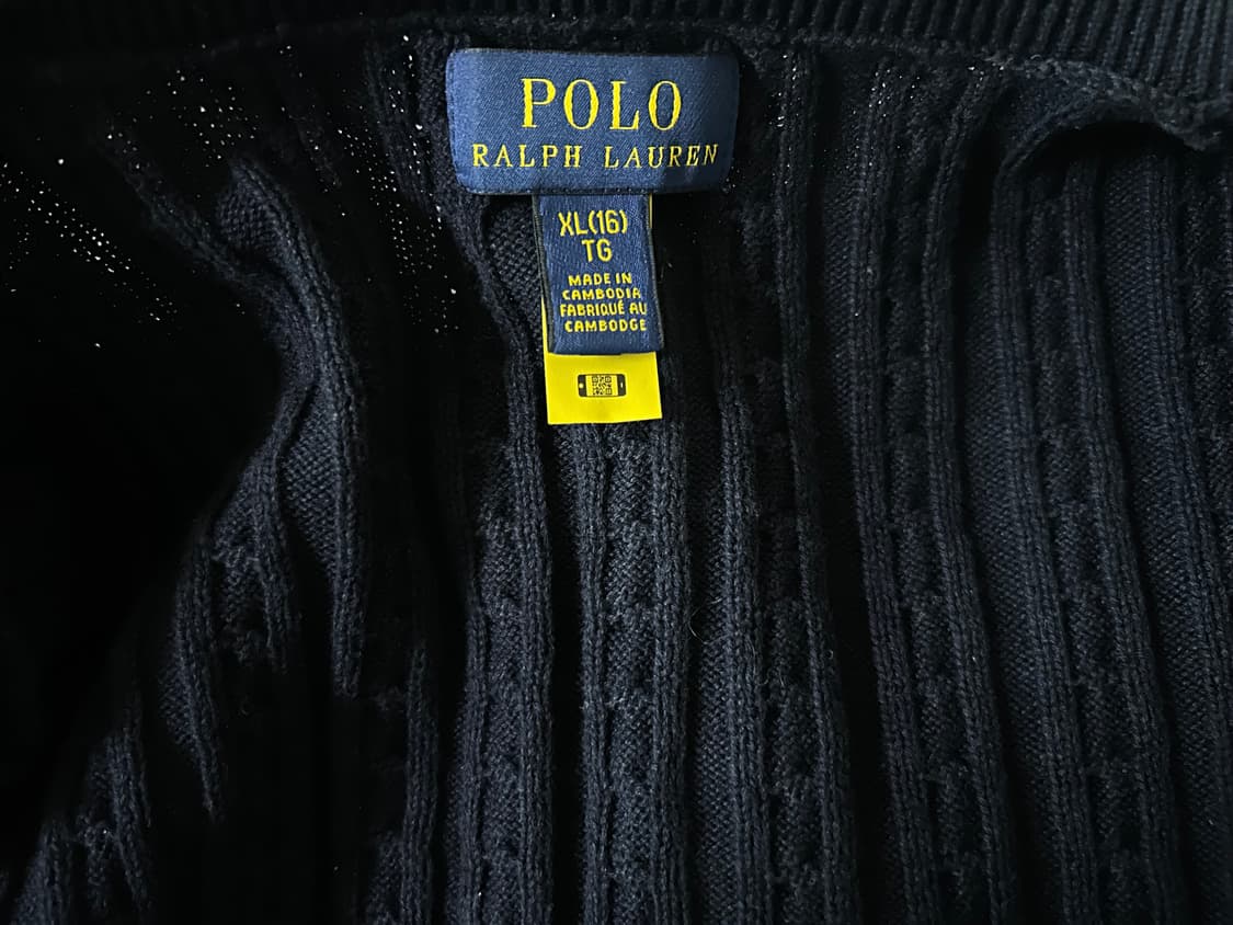 폴로 랄프로렌 칠드런 미니 케이블 코튼 가디건 네이비 XL 상품이미지3