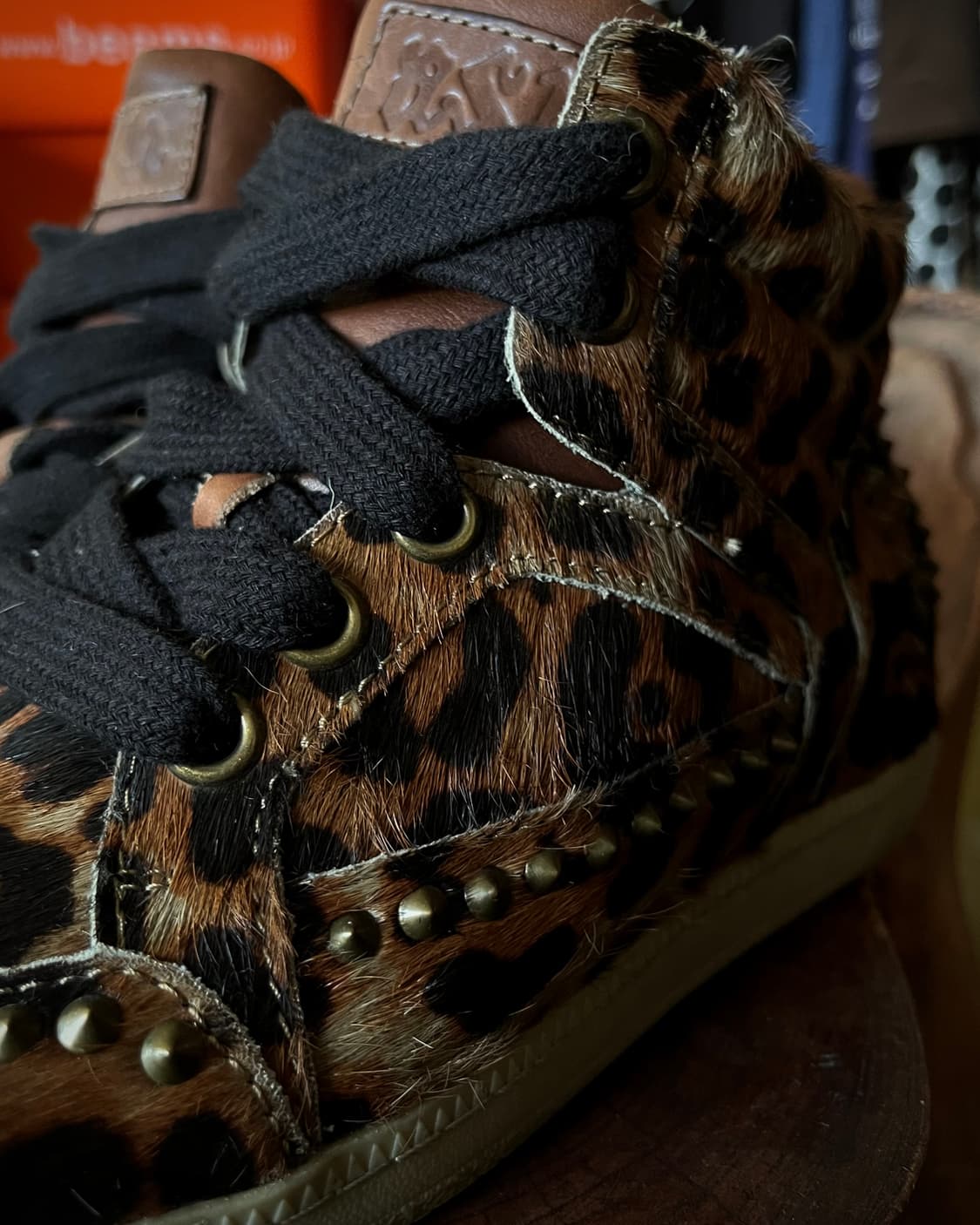 ASH Leopard Calf-Hair Studs Sneakers 상품이미지4