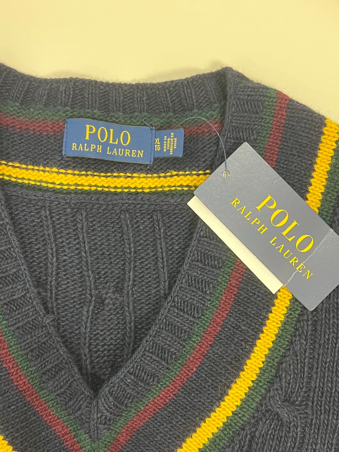 [새제품]폴로랄프로렌 크리켓 니트 스웨터 XL 네이비 상품이미지2