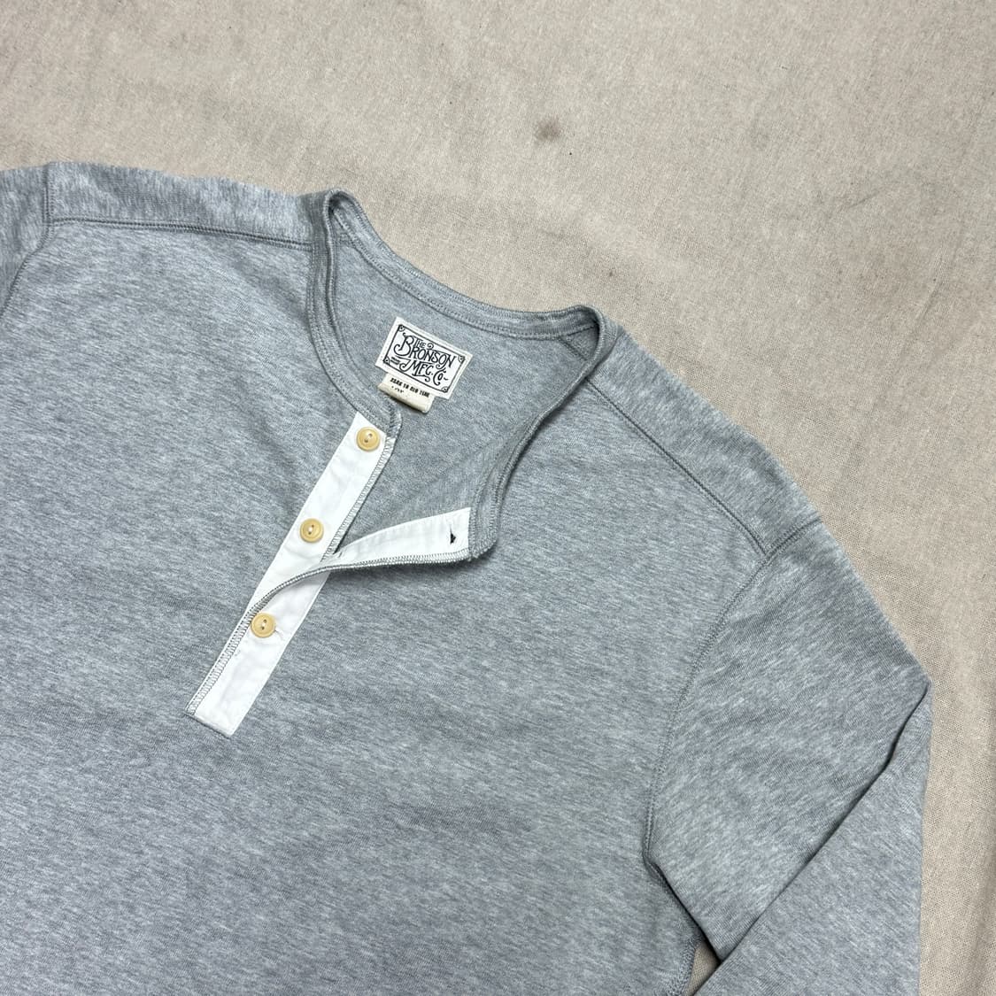 브론슨 배색 헨리넥 롱슬리브 XL 상품이미지2