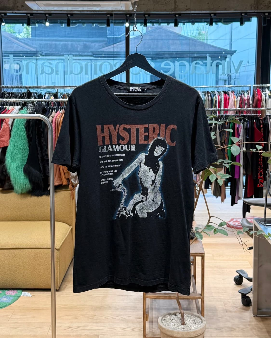 히스테릭 글래머 블랙 바이크걸 하프티  상품이미지1