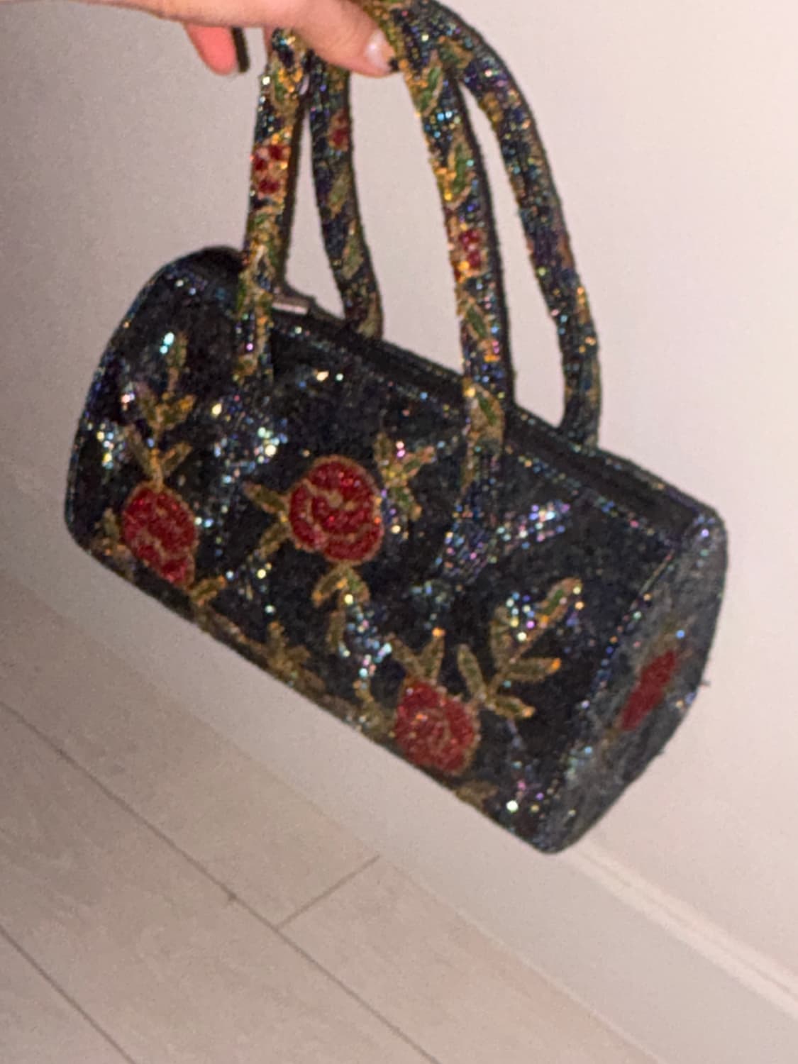 (희귀) 빈티지 오리엔탈 장미 비즈 핸드백🌹✨ 상품이미지2