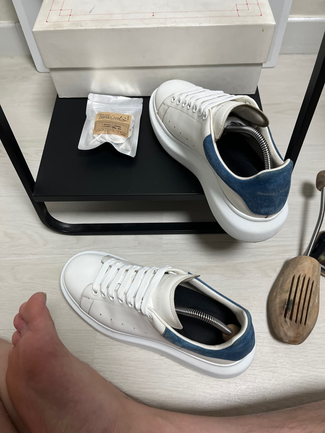 정품 43) 알렉산더 맥퀸 블루탭 오버솔 스니커즈 275~280 상품이미지6