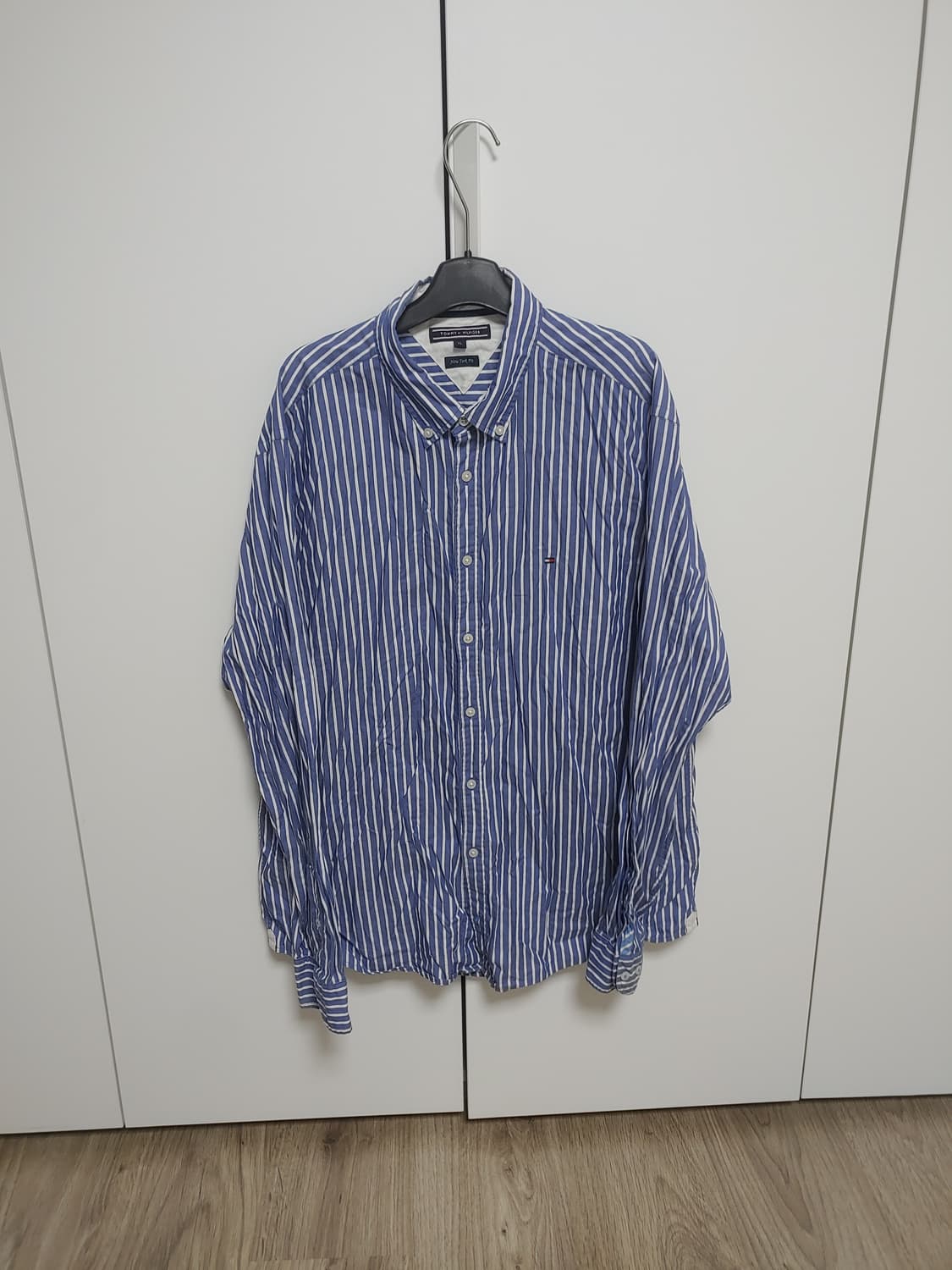 타미힐피거 남성 스트라이프 남방-XL사이즈 상품이미지1