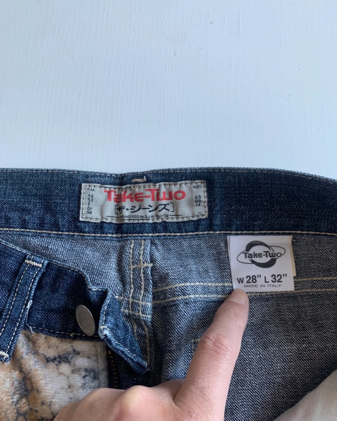 Take two custom semi wide leopard denim 상품이미지4