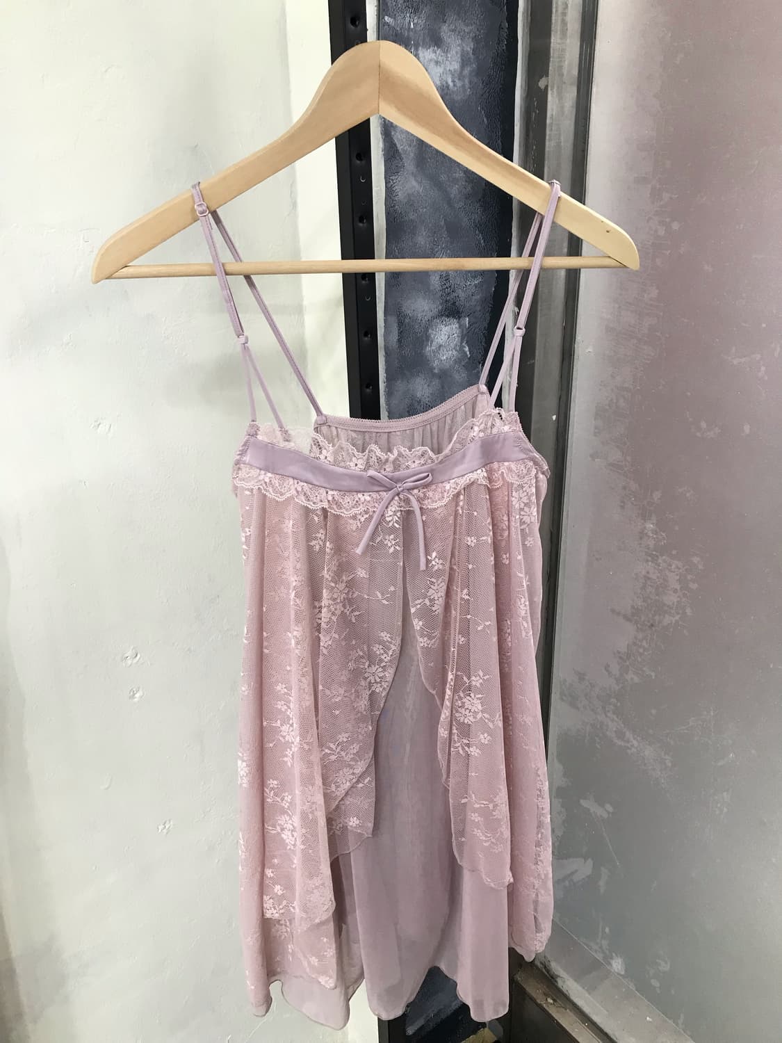 뮤트핑크 페어리 레이스 란제리코어 시스루 원피스 코디세트 상품이미지8