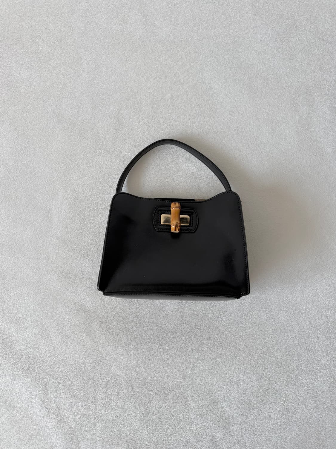 MADE IN ITALY 레더 뱀부 토트백(크로스 가능) 상품이미지1