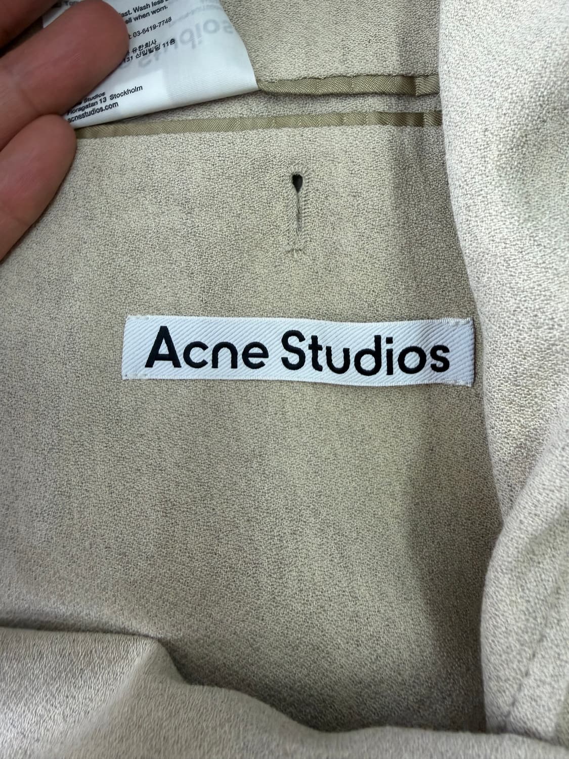 정품) 아크네스튜디오 여성 오버핏 린넨 블레이저 자켓 36 상품이미지6