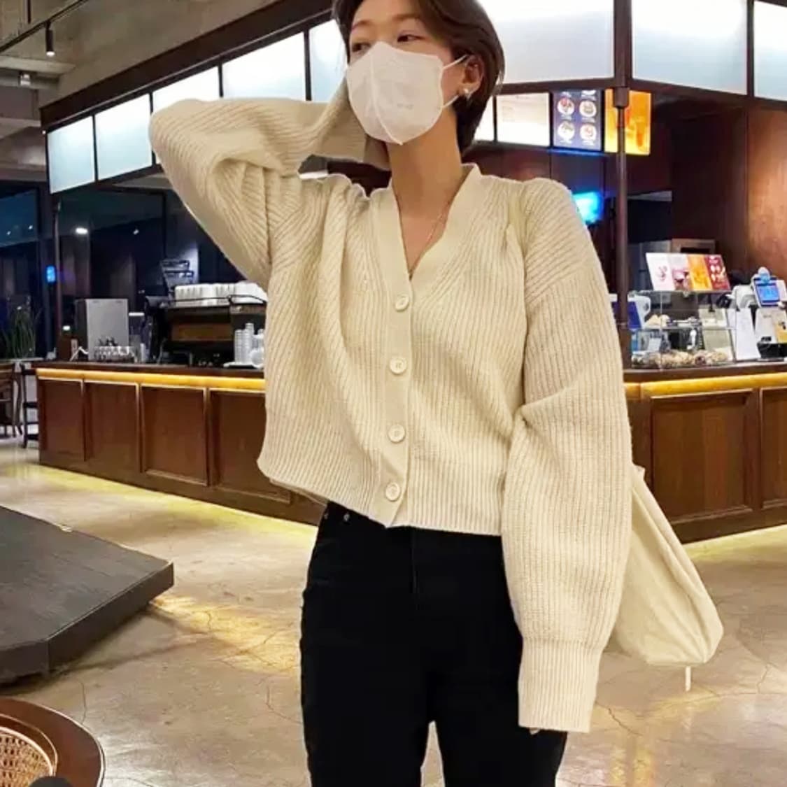 유니제이(Unijay) 클로버 가디건 프리사이즈 새상품 상품이미지2