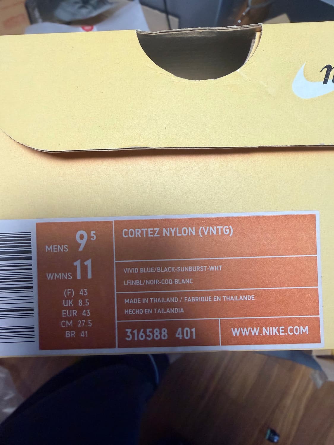 [새제품] 나이키 코르테즈 빈티지 비비드블루 275 상품이미지4