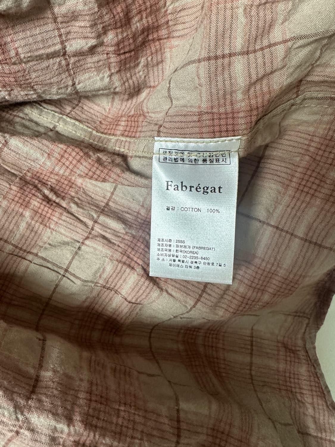 파브레가 레온 체크 셔츠 3사이즈 상품이미지4