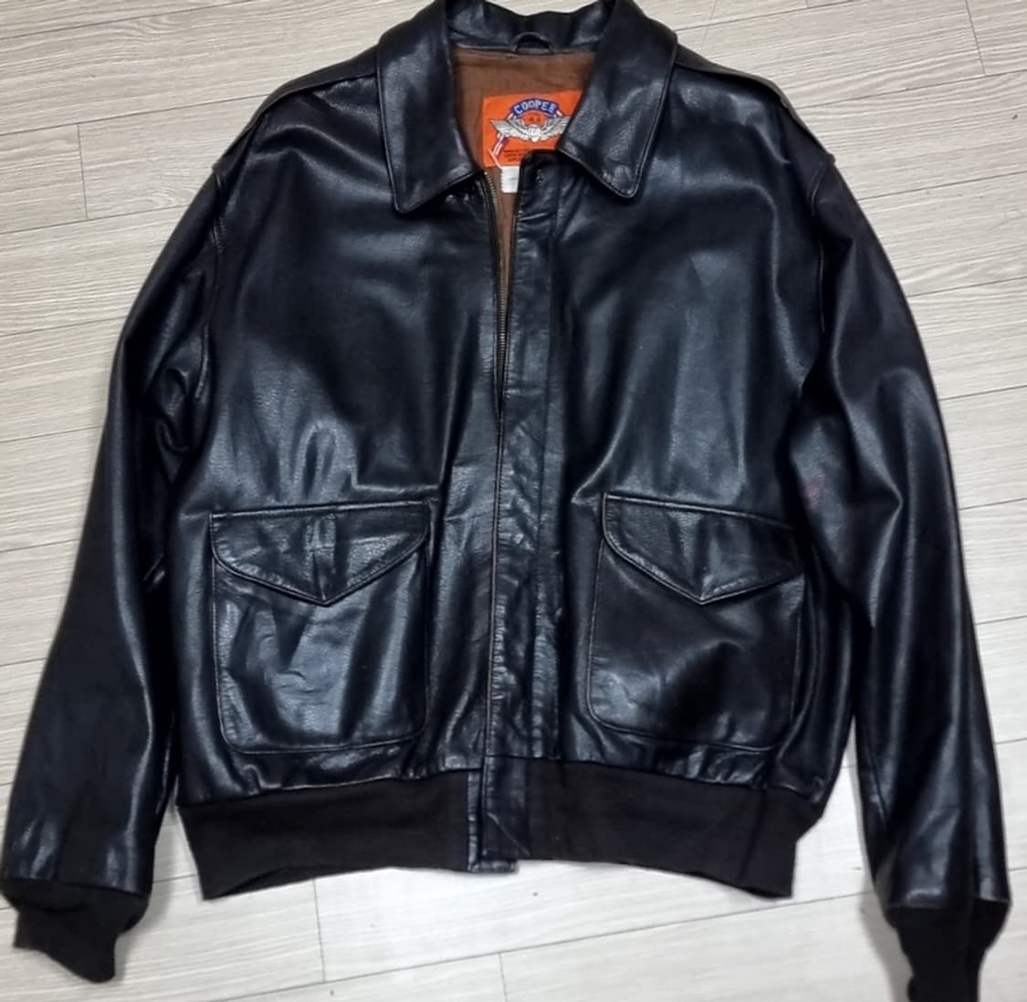 미제 usa cooper 쿠퍼 군납a-2 가죽 항공 점퍼(48) 상품이미지1