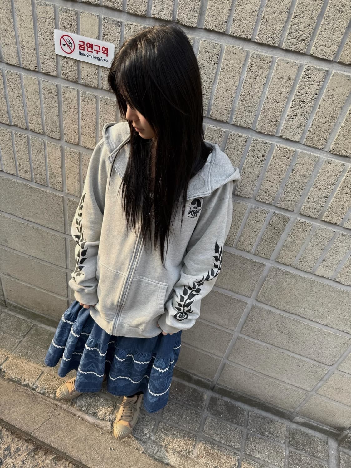 스투시 스컬 로고 디테일 후드집업 상품이미지10