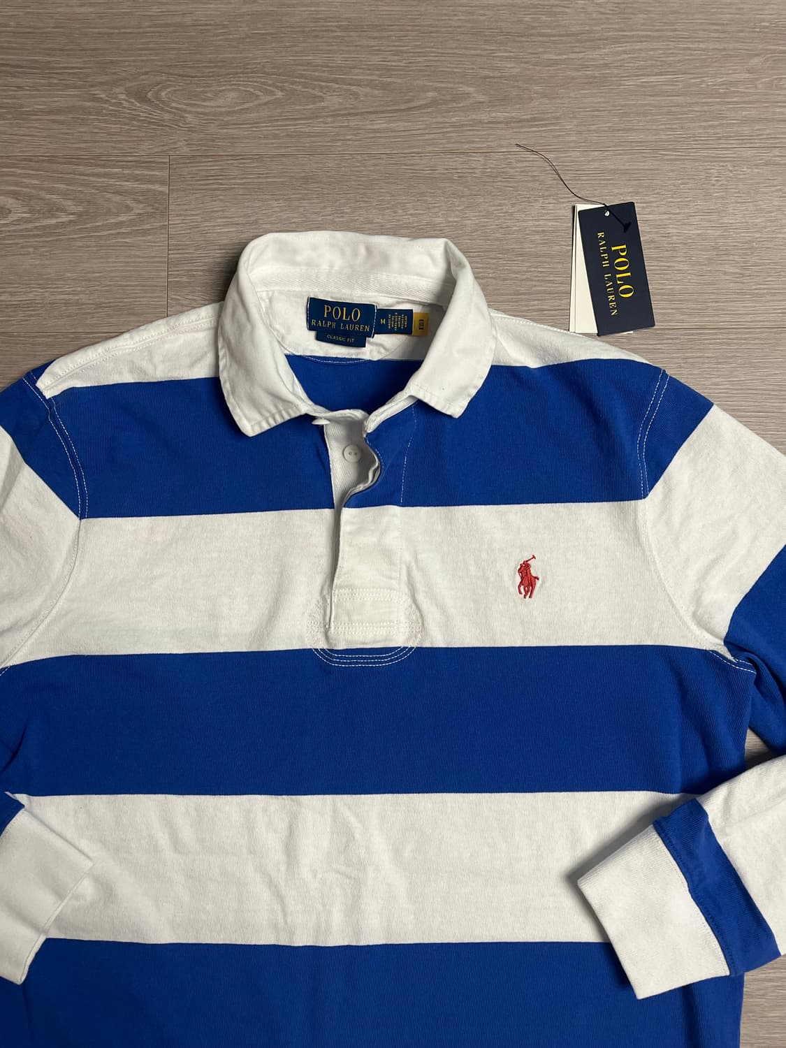 (국내미발매,새상품) 폴로 랄프로렌 스트라이프 긴팔 럭비티 상품이미지3