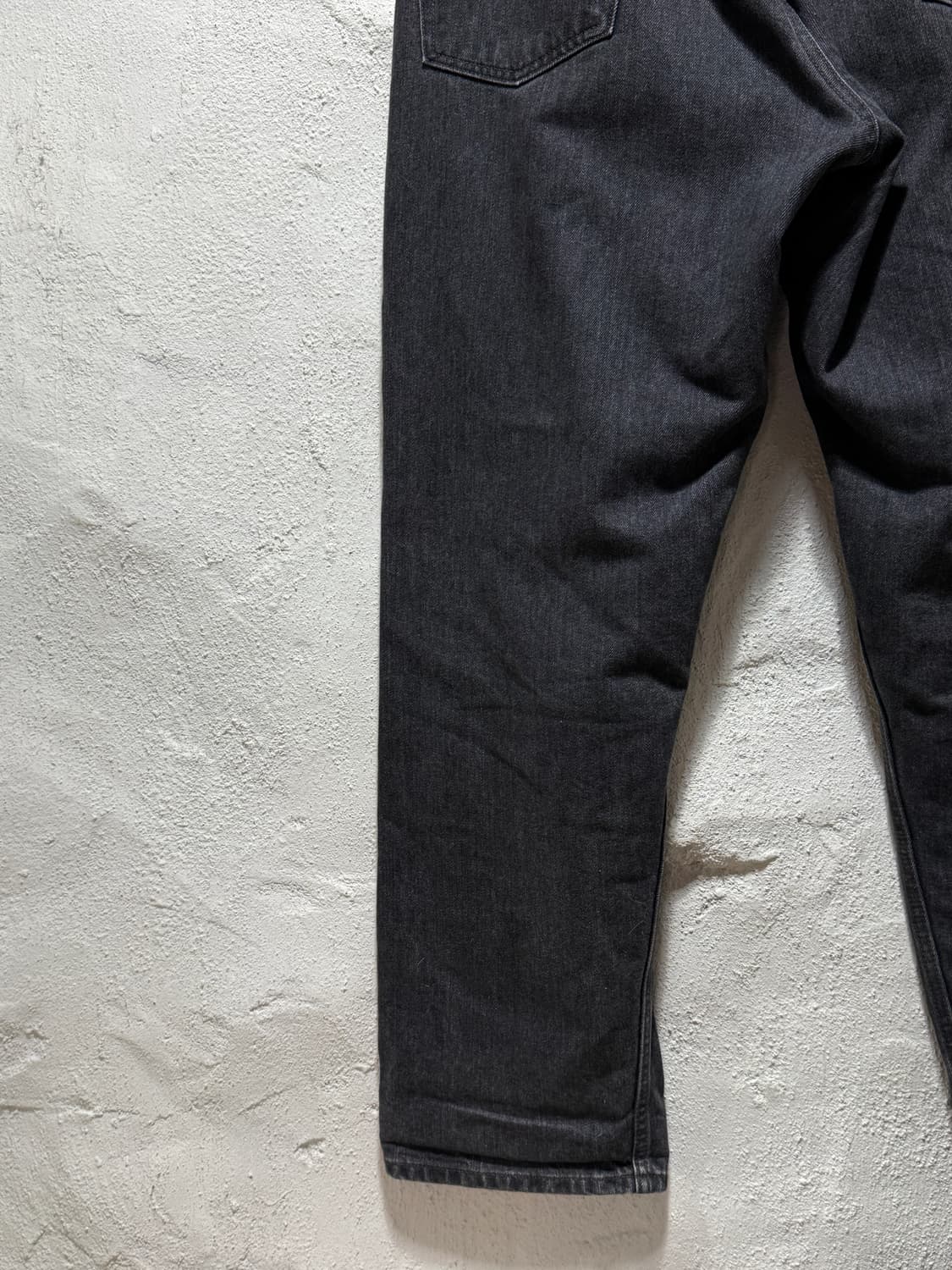 씨오타 CIOTA 와이드 테이퍼드 5포켓 셀비지 데님 팬츠 상품이미지10