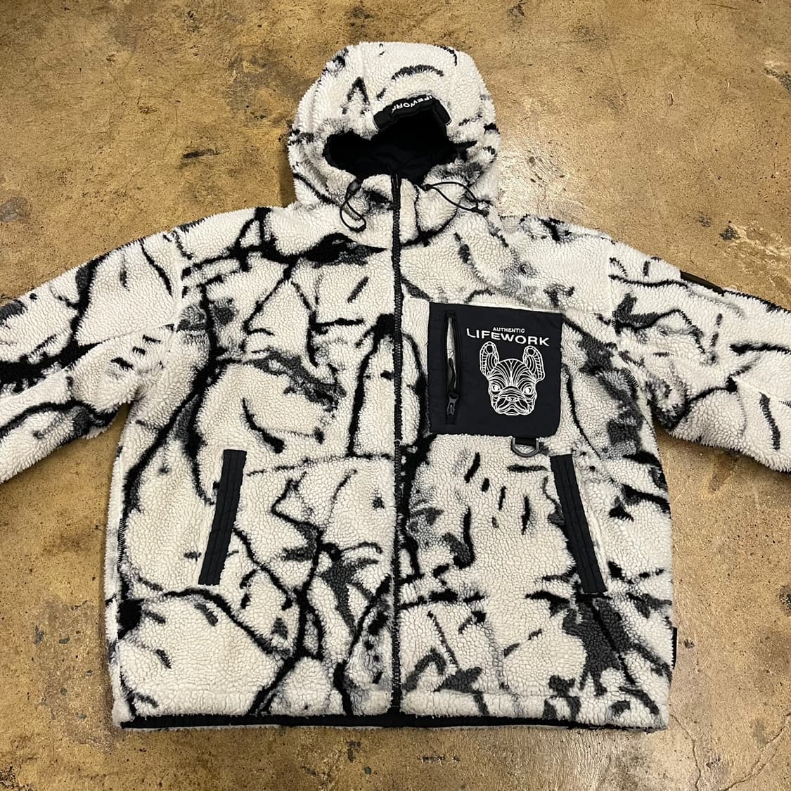 [정품/L] 라이프워크 퀼팅 후드 양면 패딩 블랙 b14 상품이미지3
