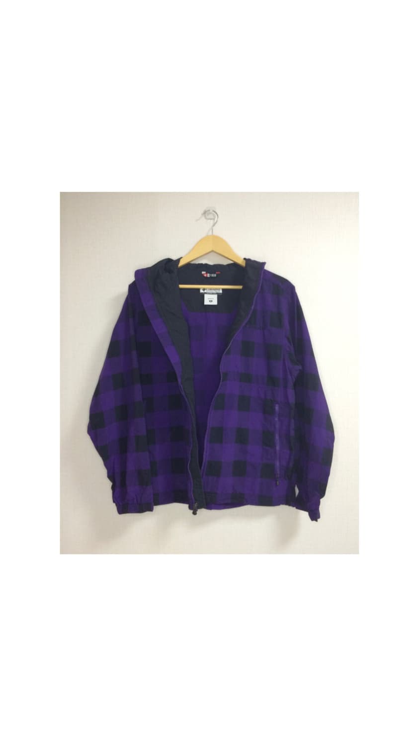 컬럼비아 퍼플 체크 바람막이  상품이미지3