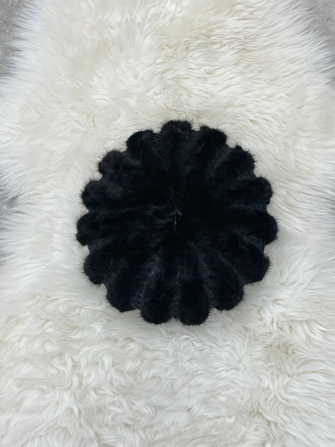 블랙 밍크100% 윈터 베레모 상품이미지4