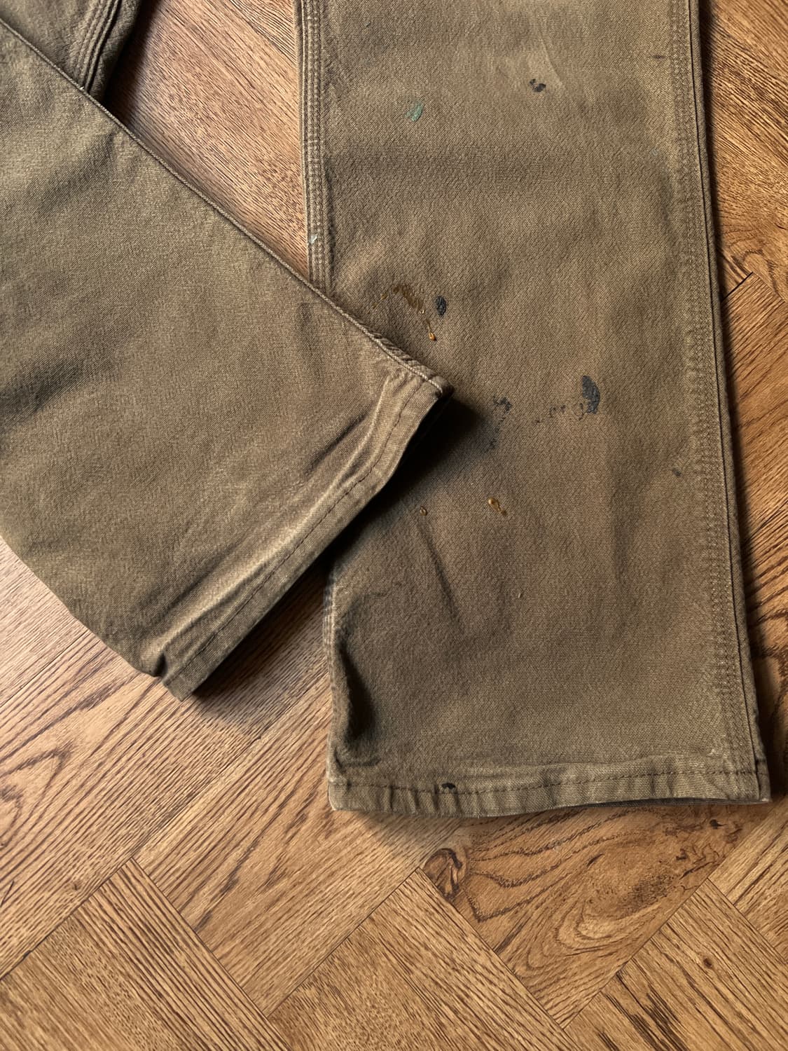 [34]칼하트 USA 더티워싱 다크브라운 싱글니 카펜터 워크 팬츠 상품이미지4