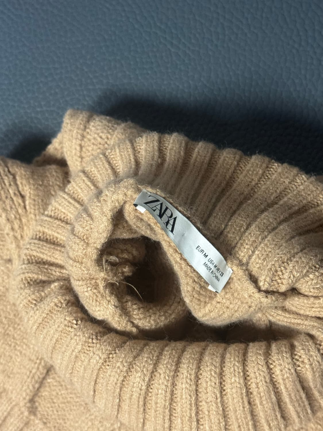 자라 목폴라 꽈배기 니트 조끼 M 상품이미지2