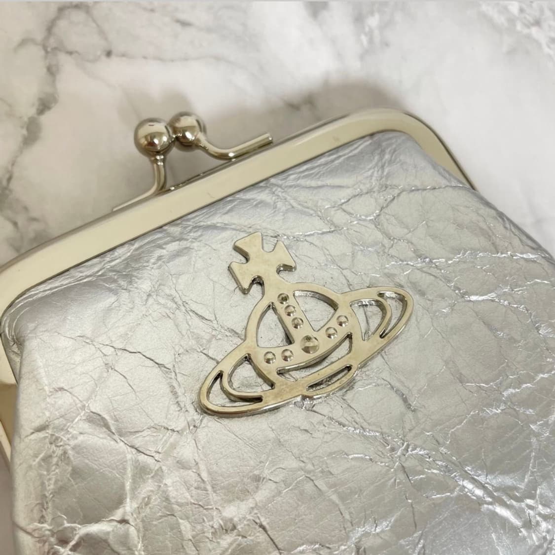 비비안웨스트우드 아카이브 orb 실버 복주머니 동전지갑 체인 크로스백 상품이미지3