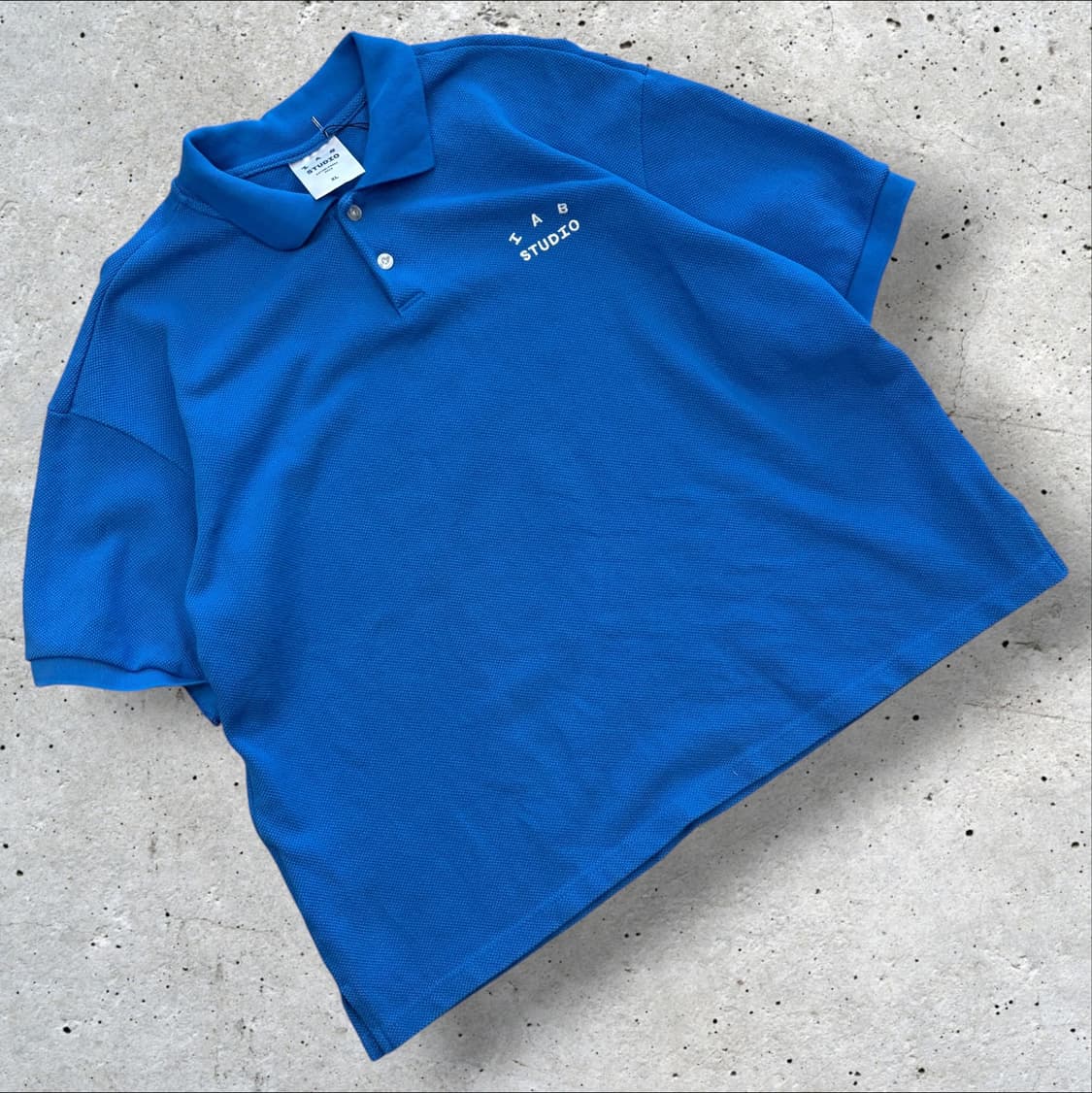 [XL] 아이앱 스튜디오 크롭 피케 셔츠 블루 - 23FW D862 상품이미지1