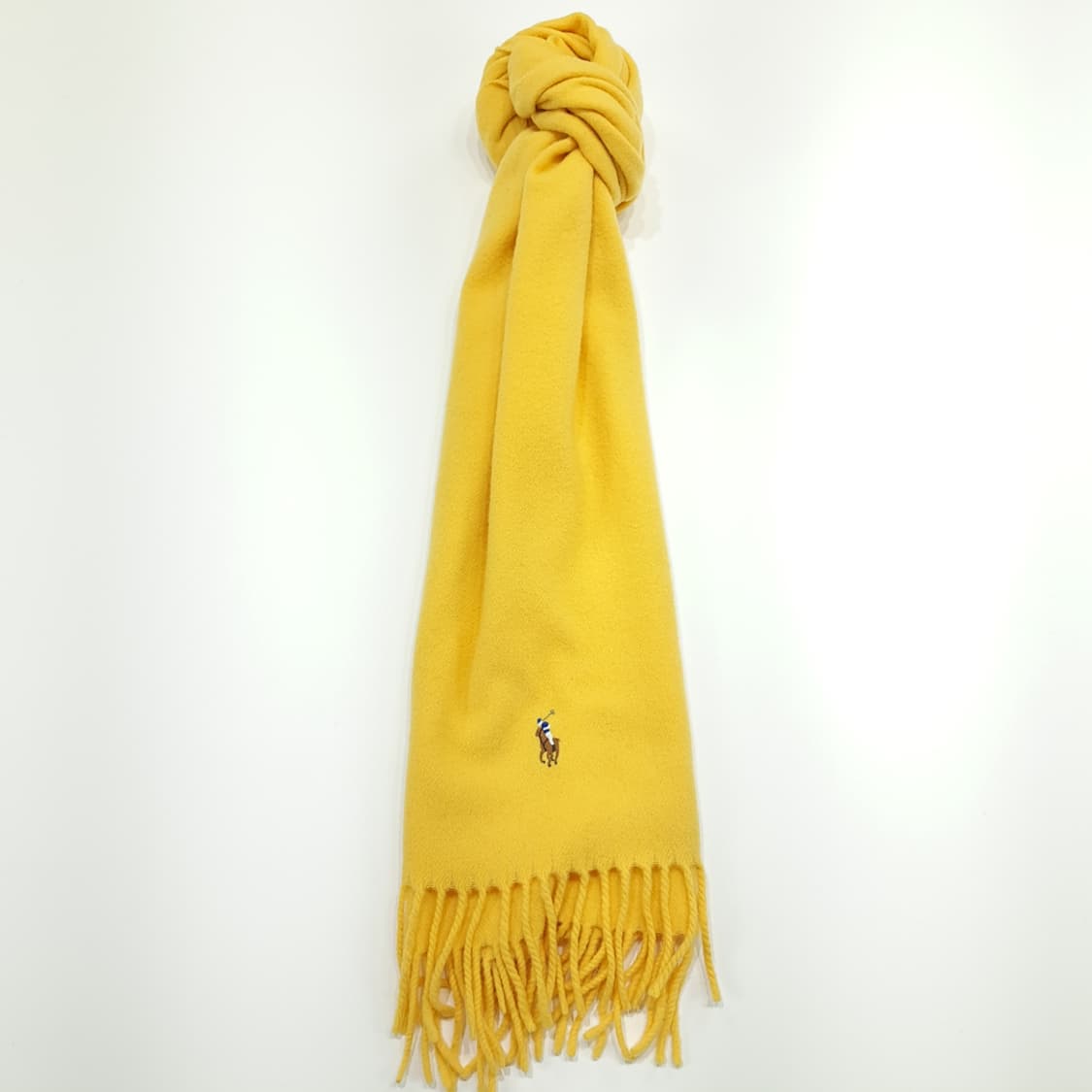 MX296 폴로 랄프로렌 옐로우 울 목도리 머플러 상품이미지4