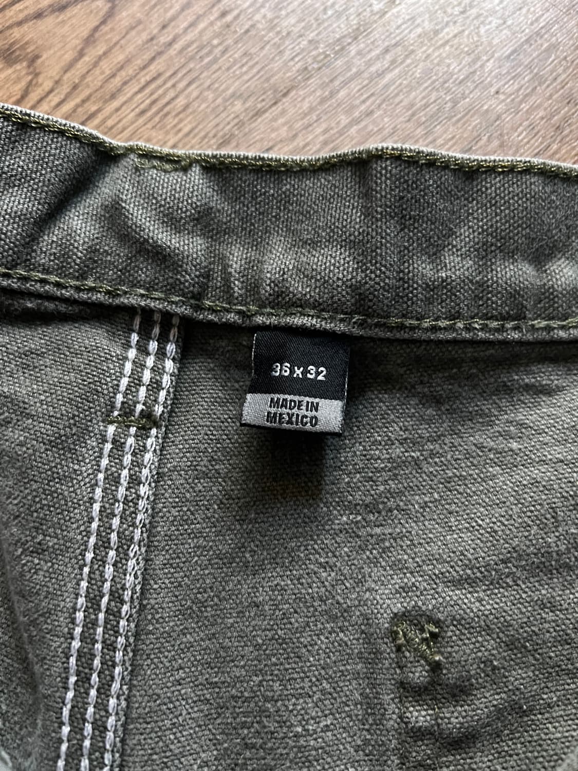 [36]칼하트 USA 빈티지 워싱 모스그린 싱글니 워크 팬츠 M10 상품이미지6