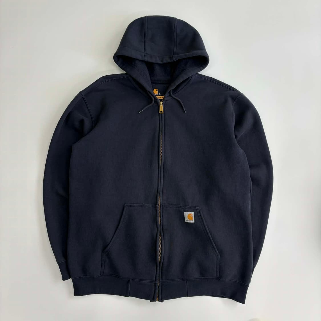 칼하트 네이비 미드웨이트 스웻 후드집업 희귀져지(L) 상품이미지2