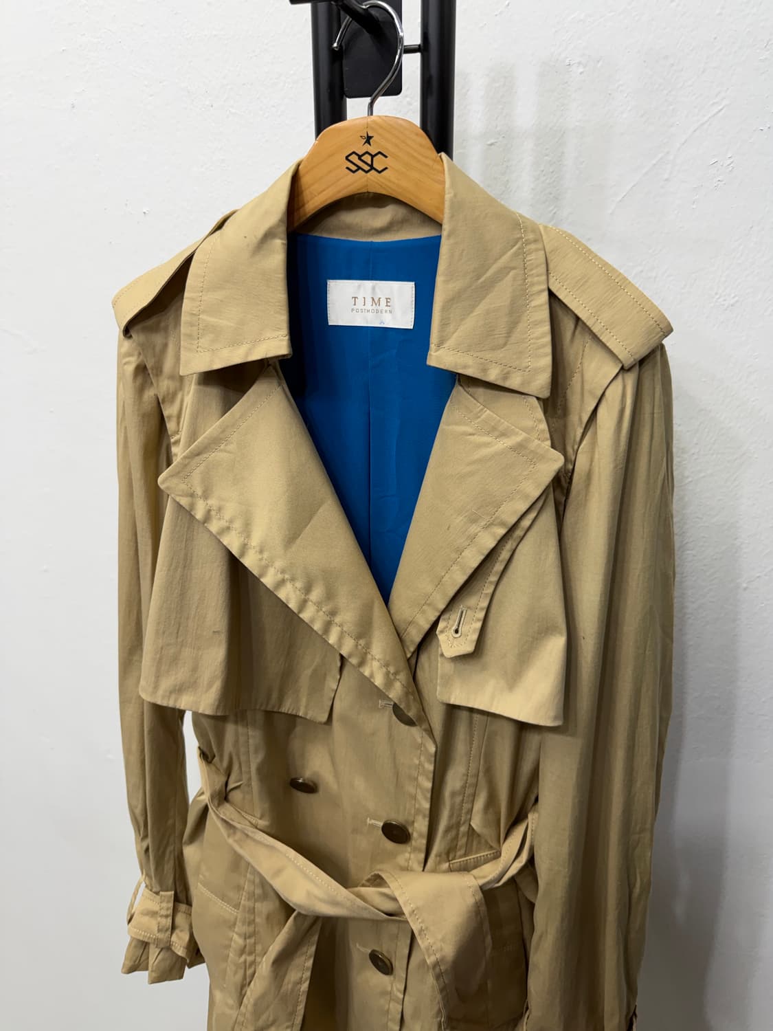 정품) TIME 타임 한섬 베이지 트렌치코트 자켓 82 상품이미지3
