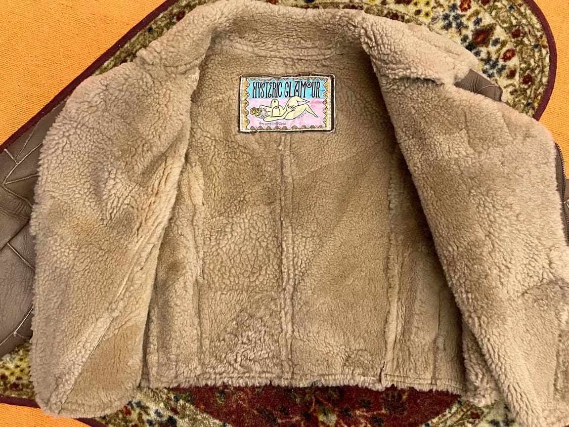 히스테릭 글래머 빈티지 패치워크 크롭 무스탕 상품이미지3