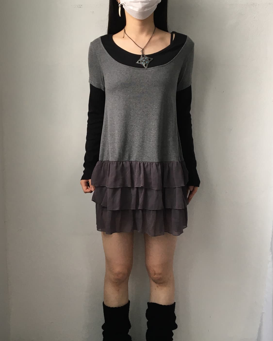 Layer point sleeeve onepiece 상품이미지6