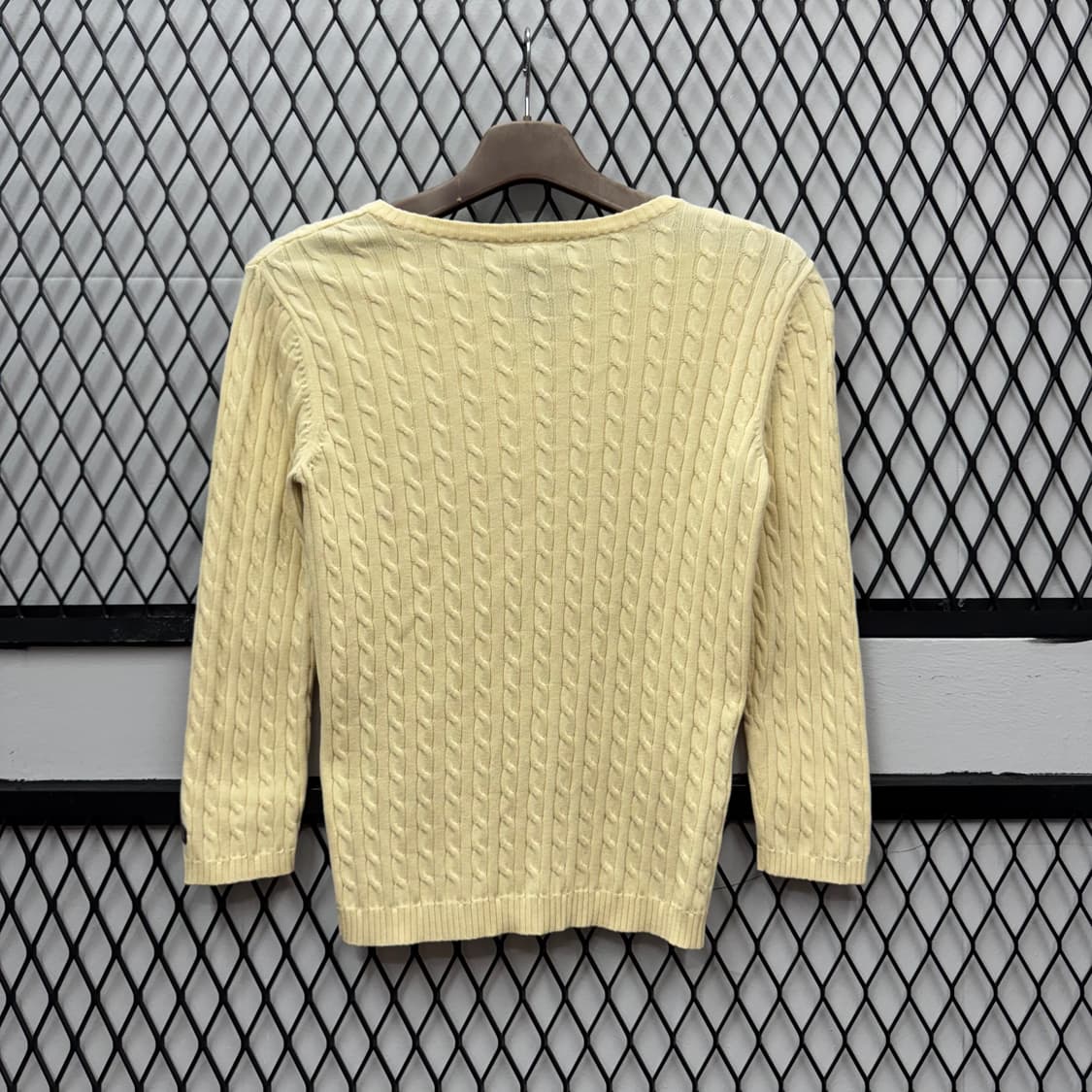 폴로 랄프로렌 케이블 니트 성조기 자수 로고 포인트 아이보리 상품이미지2