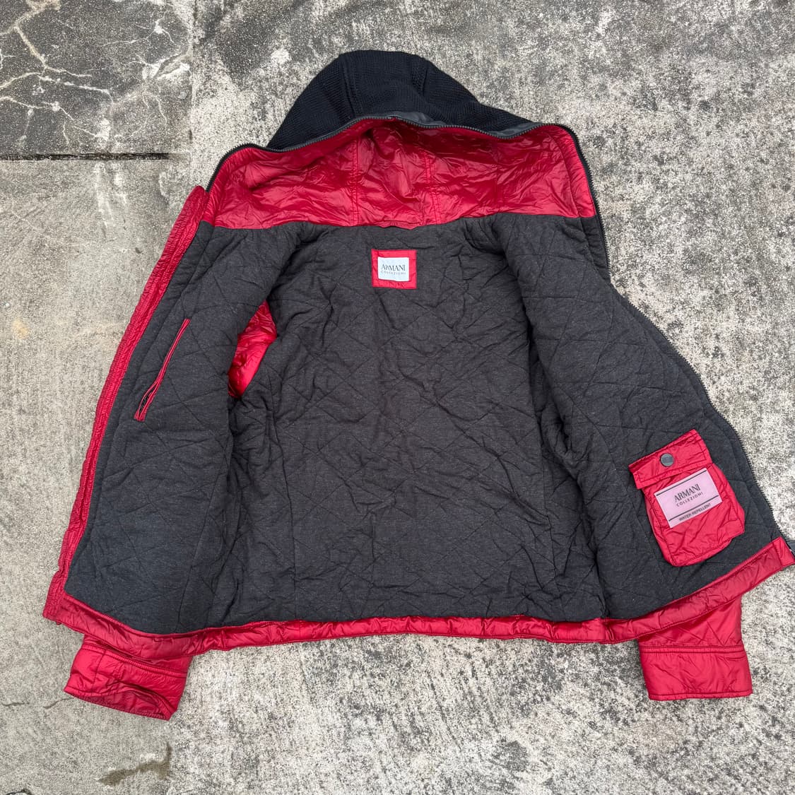 [M~L] 알마니 꼴레지오니 발수 나일론 후드 점퍼  상품이미지4