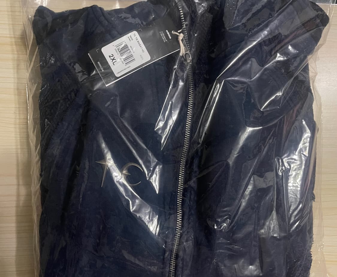 아디다스 x 떠그 클럽 팀가이스트 스웨트 후드 집업 나이트 인디고 - K 상품이미지2