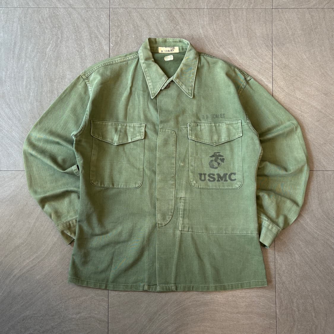 60s 60년대 생산 미해병대 P58 USMC 셔츠 상품이미지1