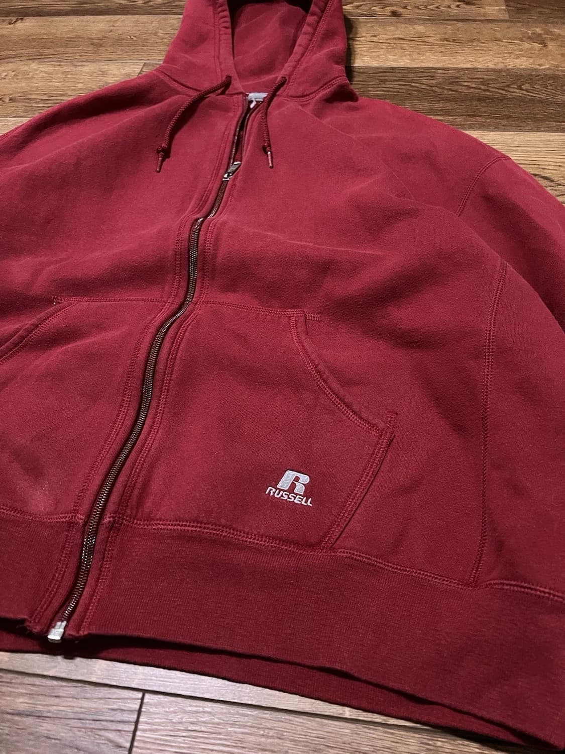 러셀 애슬레틱 스웻 후드집업 레드 상품이미지2