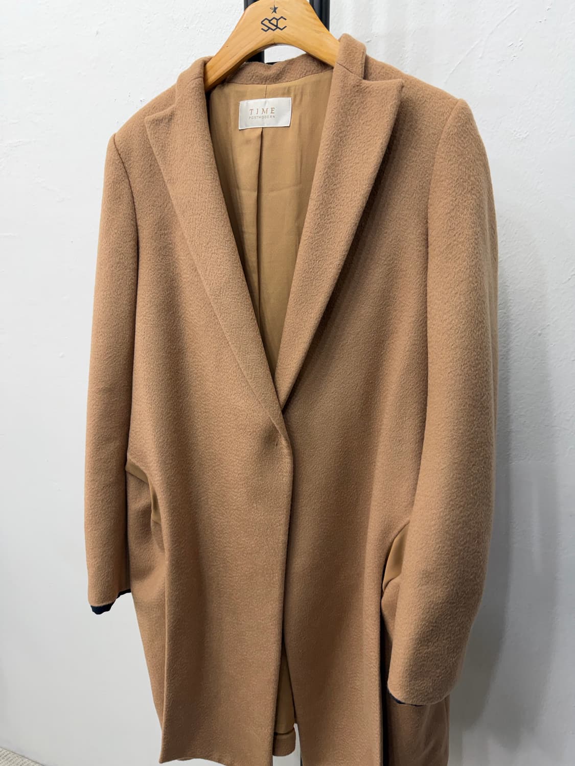 정품) TIME 타임 한섬 캐시미어100 블렌드 코트 82 상품이미지3