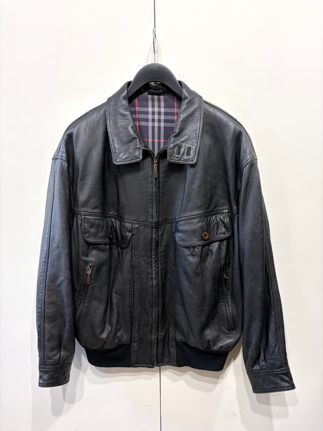 90's 버버리 램스킨 G-9 바라쿠타 레더 자켓 상품이미지1