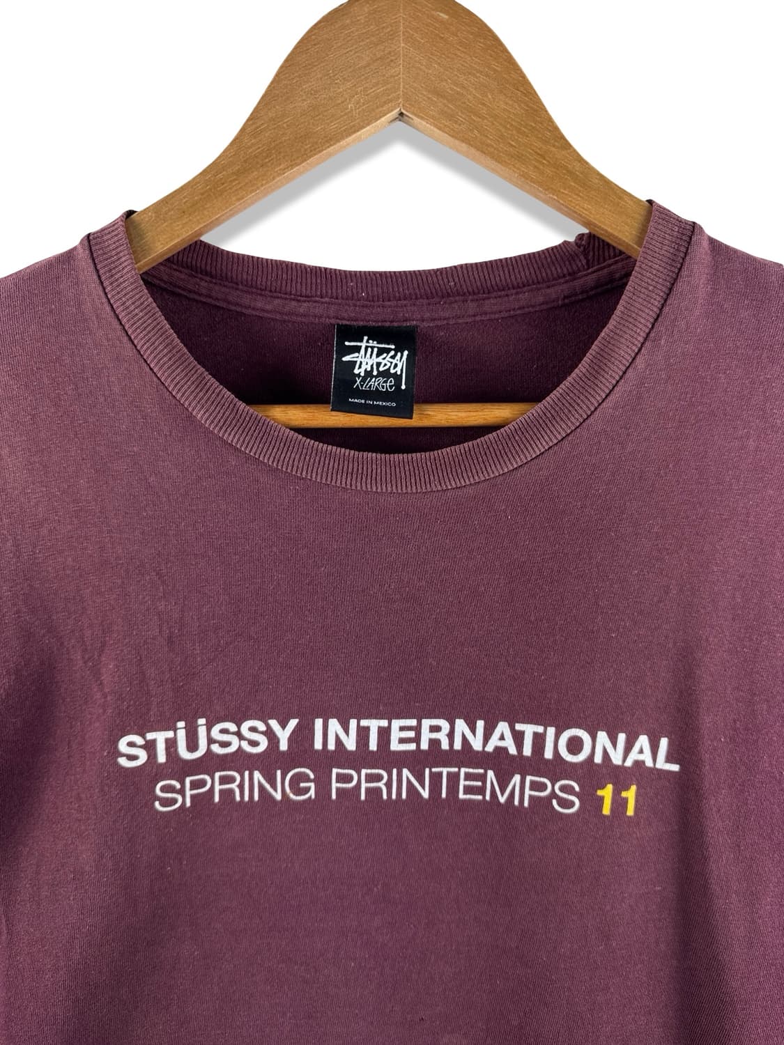 스투시 인터네셔널 피그먼트 버건디 티셔츠2673 상품이미지2