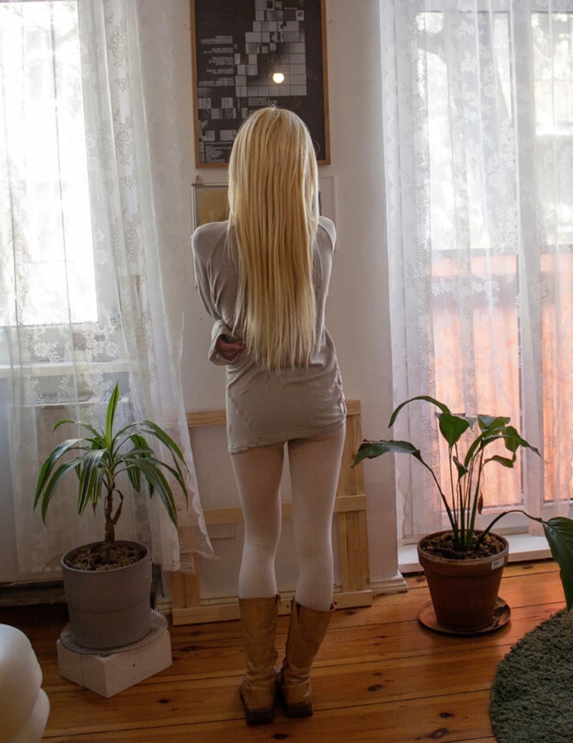 Shirring Strap Jersey in Beige 새상품 레이어드 상품이미지5