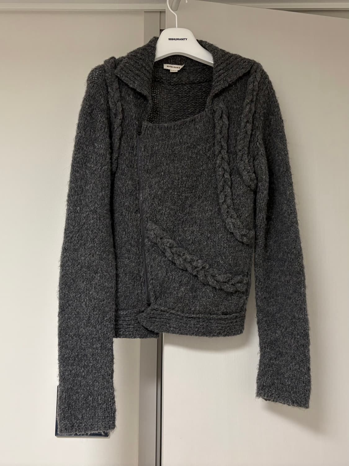 디젤 그레이 니트집업 상품이미지3