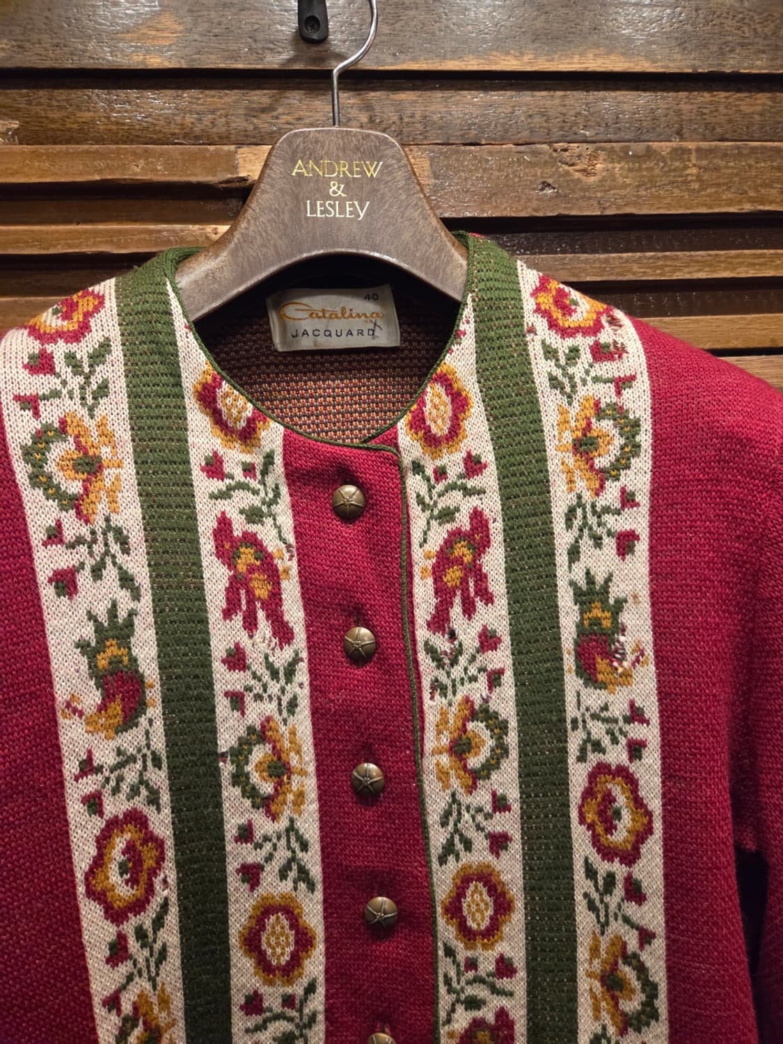 80'S 자카드 핸드메이드 니트 상품이미지4