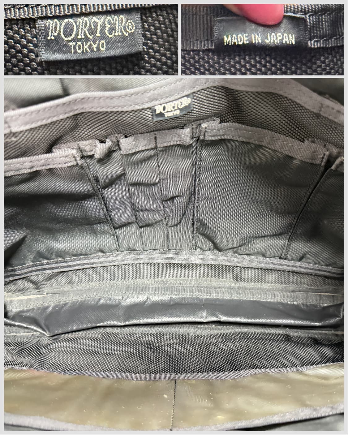 포터 블랙 나일론 브리프케이스 상품이미지8