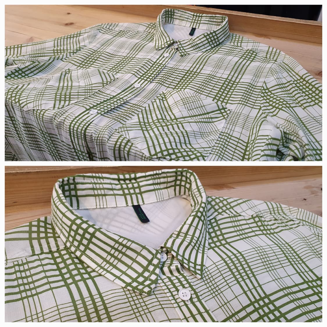 77.베네통 체크셔츠 상품이미지3