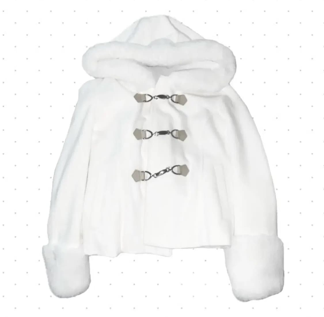 세실맥비 화이트 퍼 숏코트 stc 진리 빈티지 히메갸루 상품이미지1